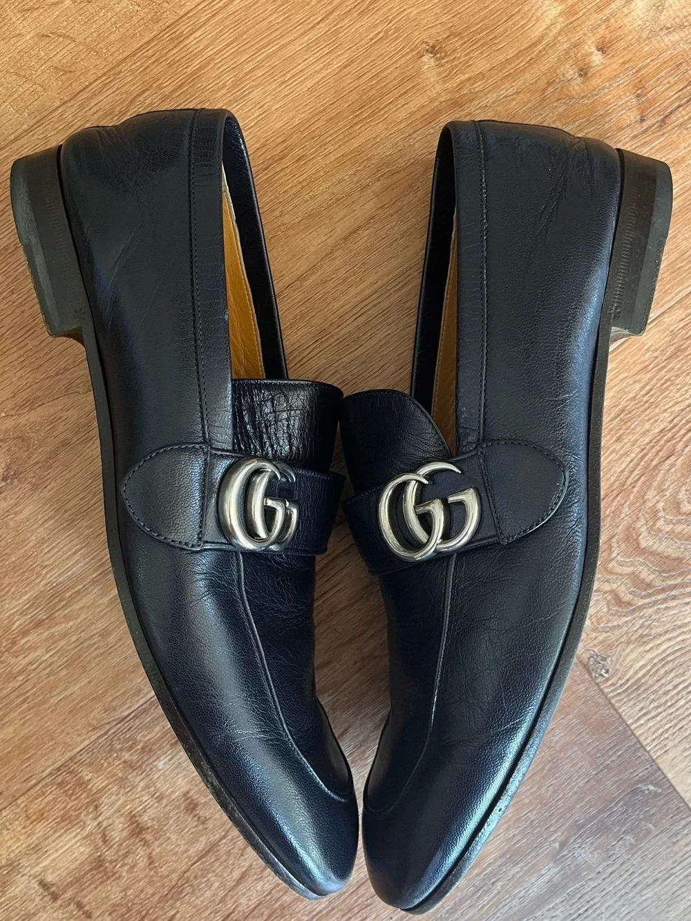 Gucci Blue Leather Loafers